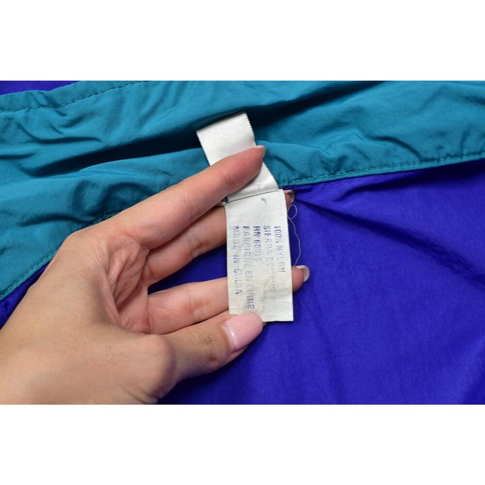Vintage Sierra Designs Men's Blue Nylon Anorak Jacket Hooded Pullover Size XL - Picture 8 of 8
